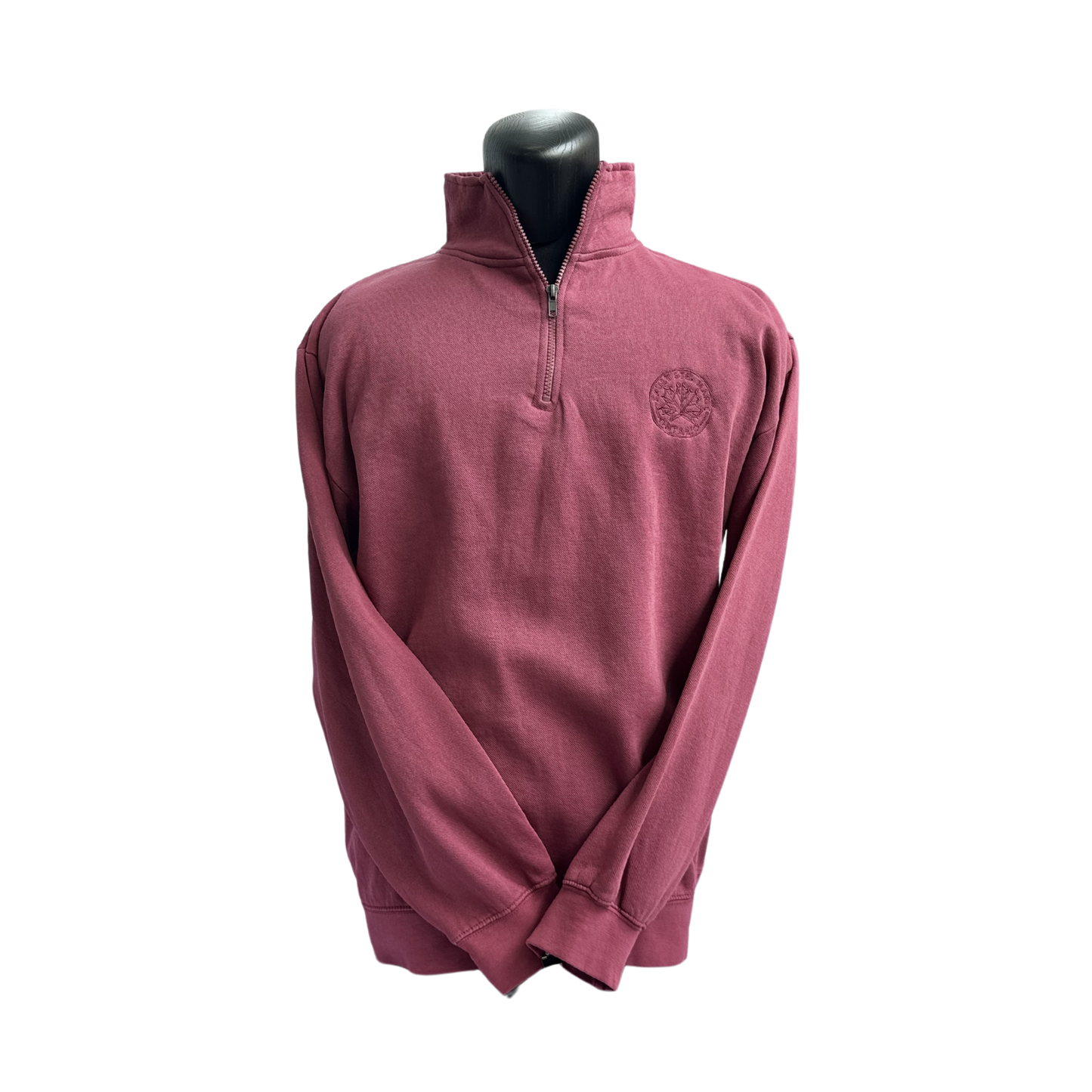 SSM Maple Leaf Quarter Zip Burgundy