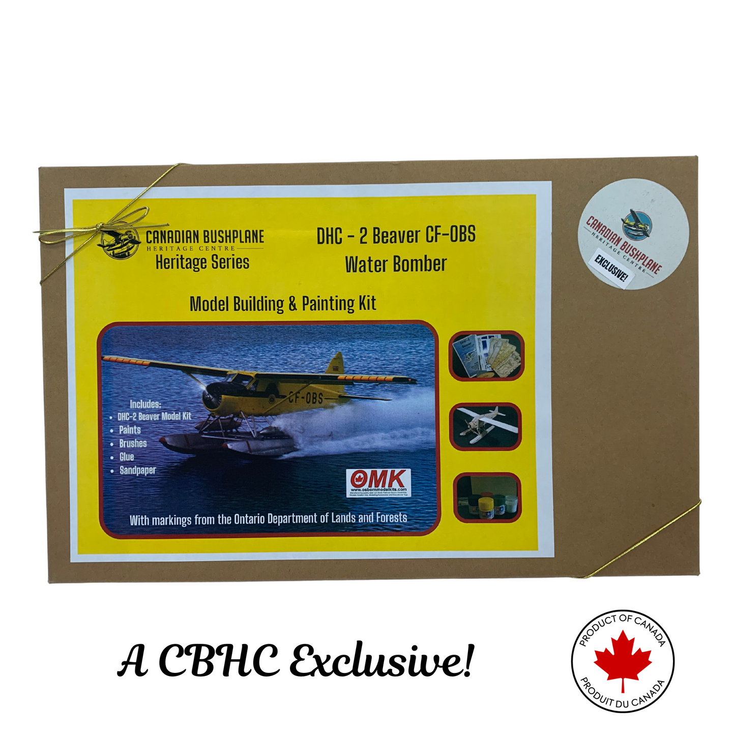 Wooden DHC-2 CF-OBS Beaver Water Bomber Model Making & Painting Kit
