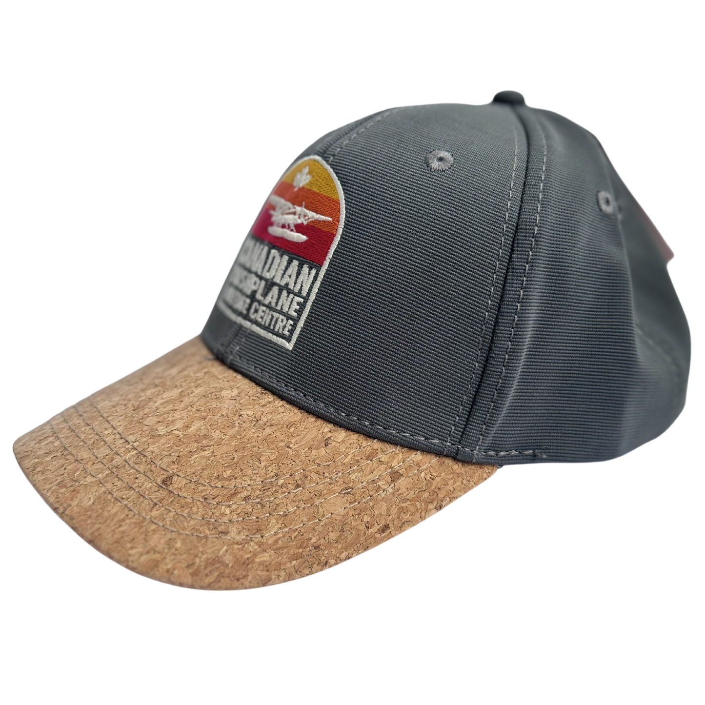 3 Colour Stripe Bushplane Ballcap Cork Brim Charcoal