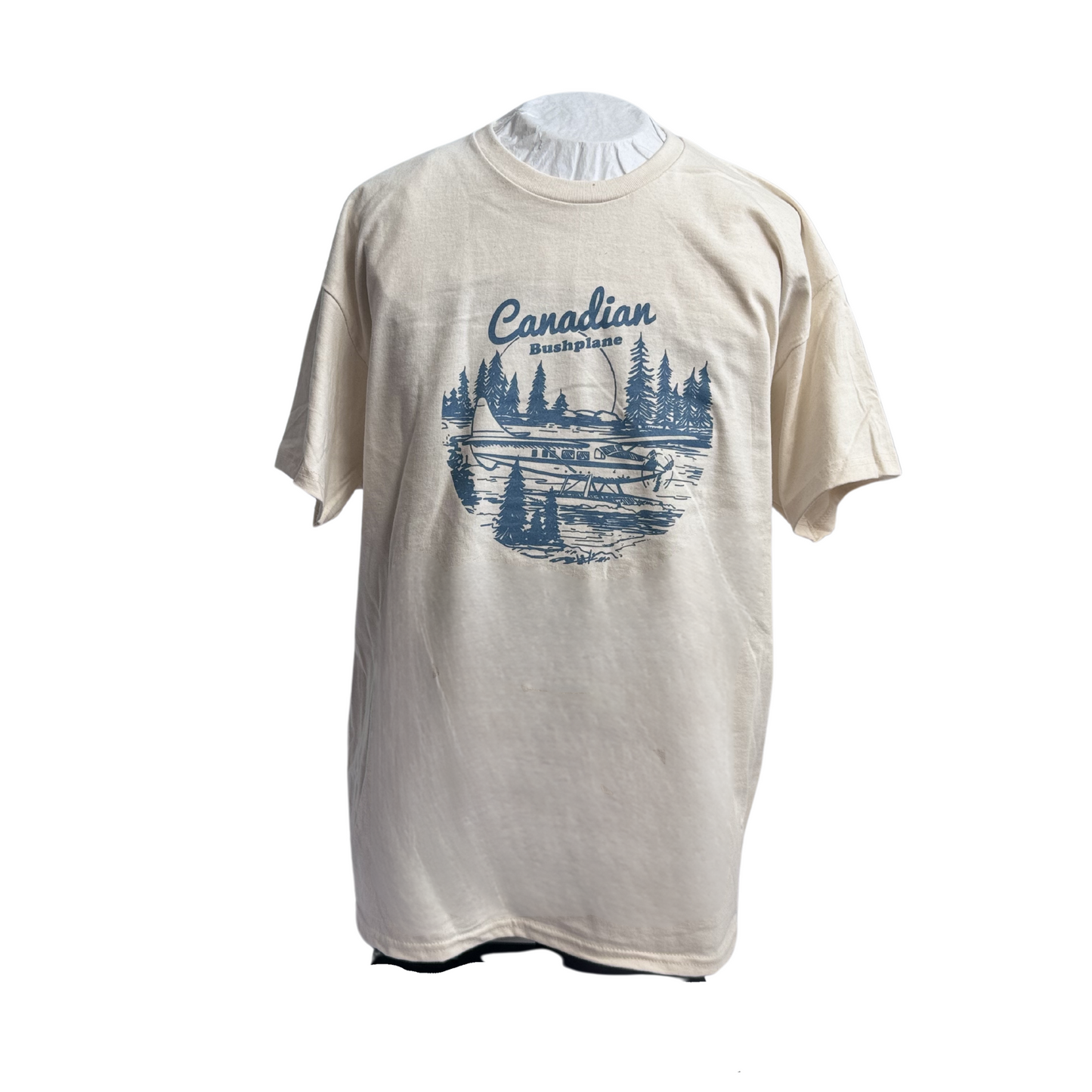 Line Drawing Float Plane T-Shirt Natural