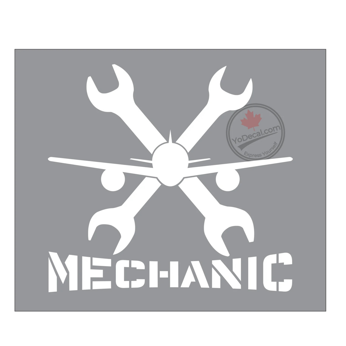 Aircraft Mechanic Cross Wrenches Decal