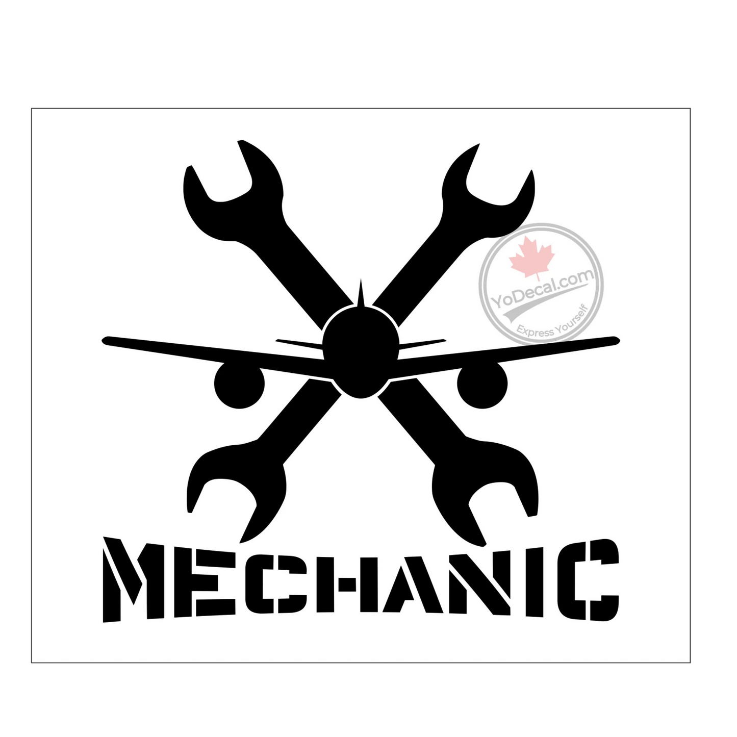 Aircraft Mechanic Cross Wrenches Decal