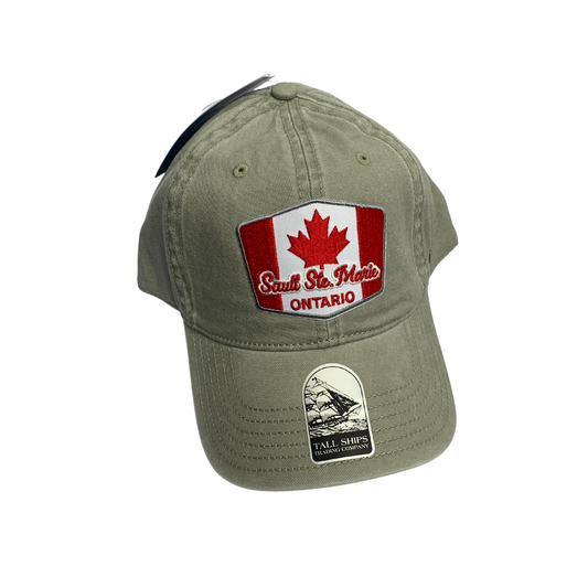 Sault Ste. Marie Canada Flag Ball Cap Grey