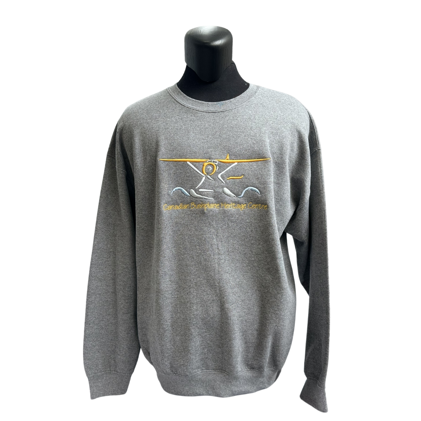 Embroidered Plane Sweatshirt Grey