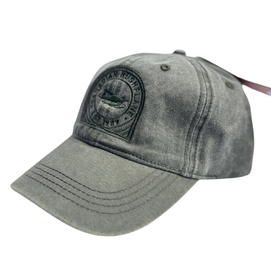 Minimalist Circle Arch Washed Ballcap -Green