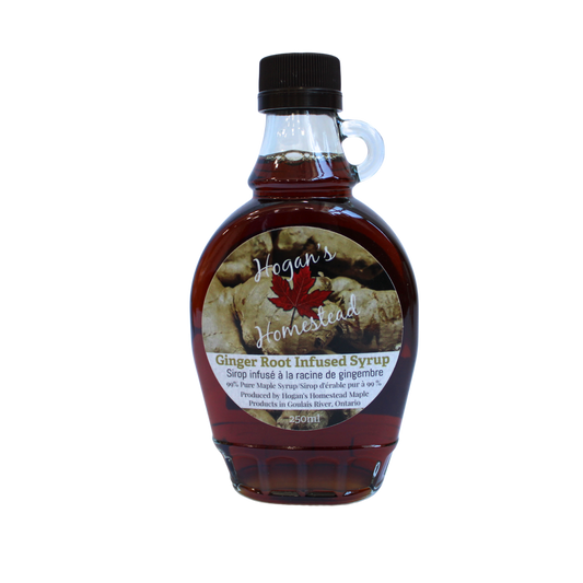 Maple Syrup Ginger Root Infused 250ml Glass Bottle