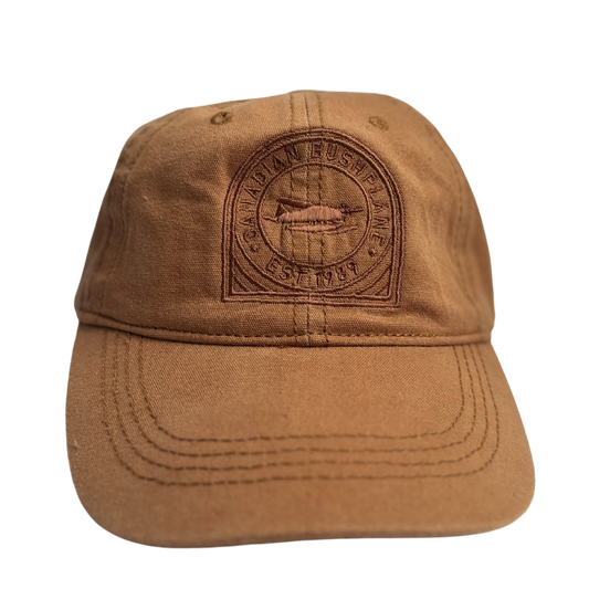 Minimalist Circle Arch Washed Ballcap -Camel