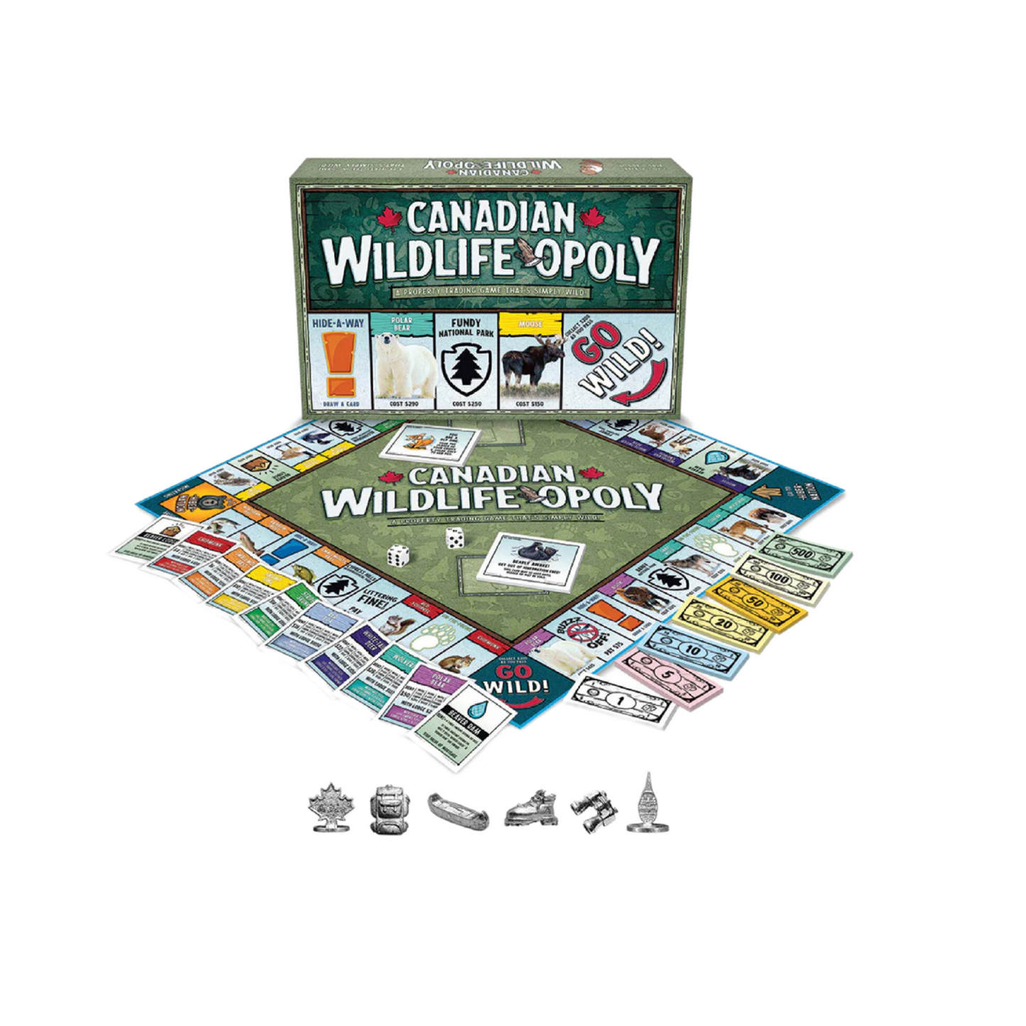 Canadian Wildlife-Opoly Board Game