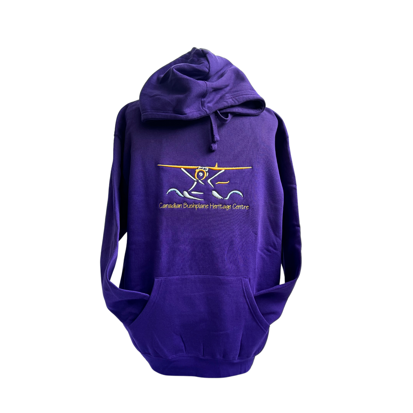 Embroidered Plane Hoodie Purple