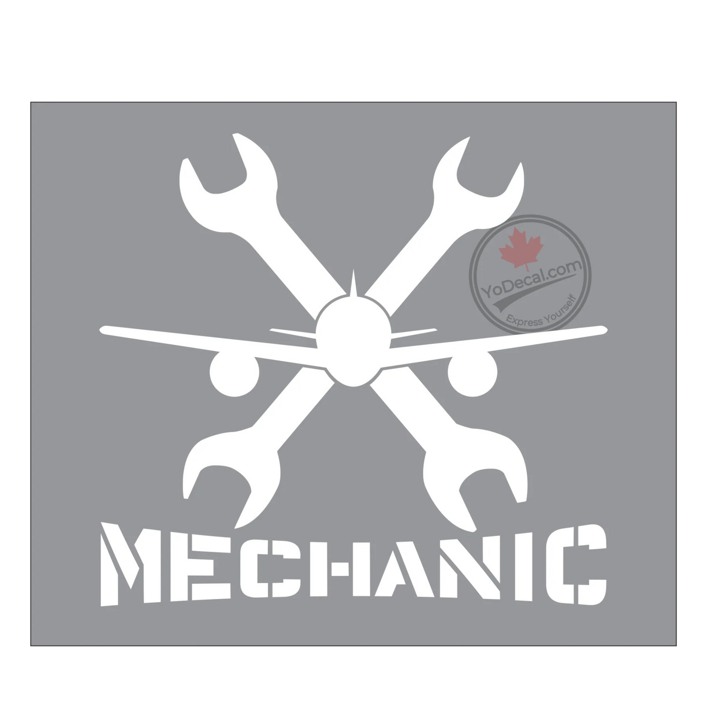 Aircraft Mechanic  Cross Wrenches Decal