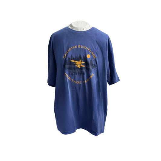 Bushplane Reflection Circle T-Shirt Blue