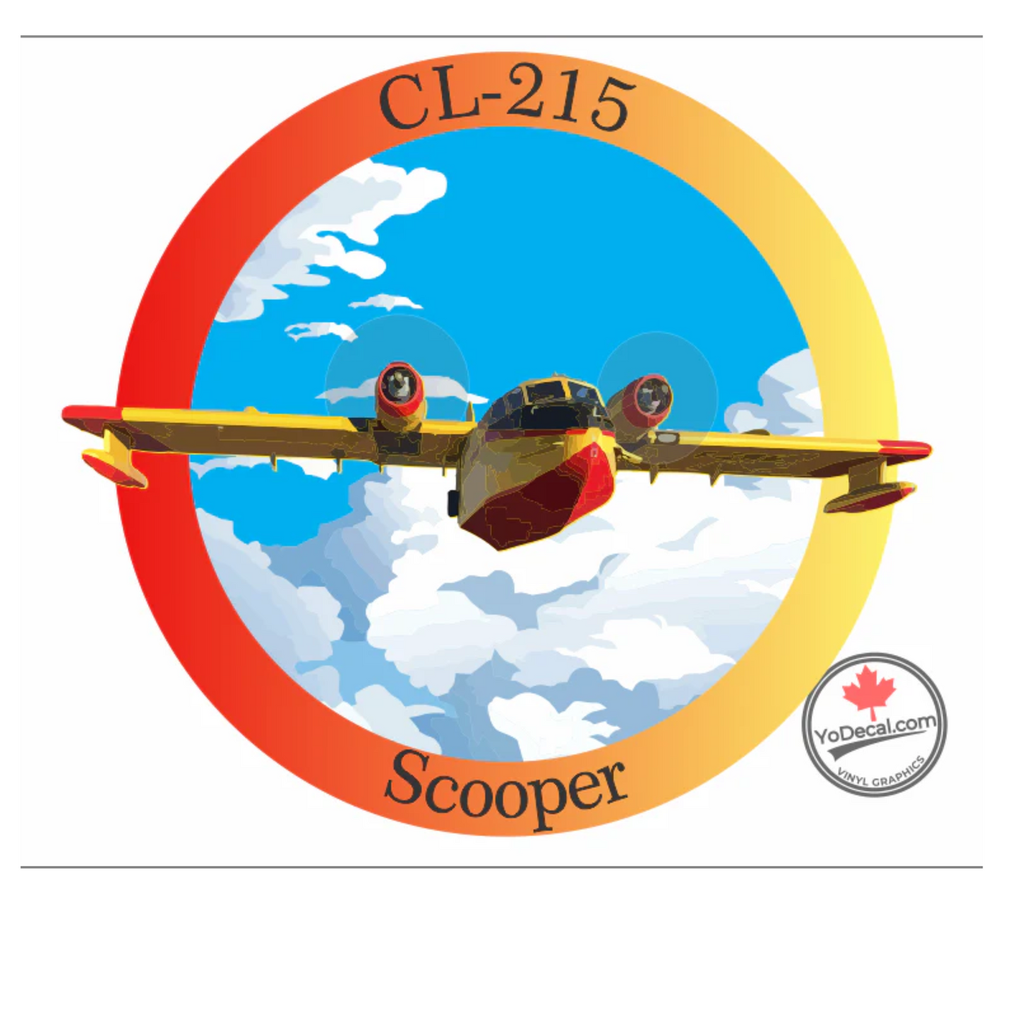 CL-215 Scooper Aerial Fire Fighter Decal