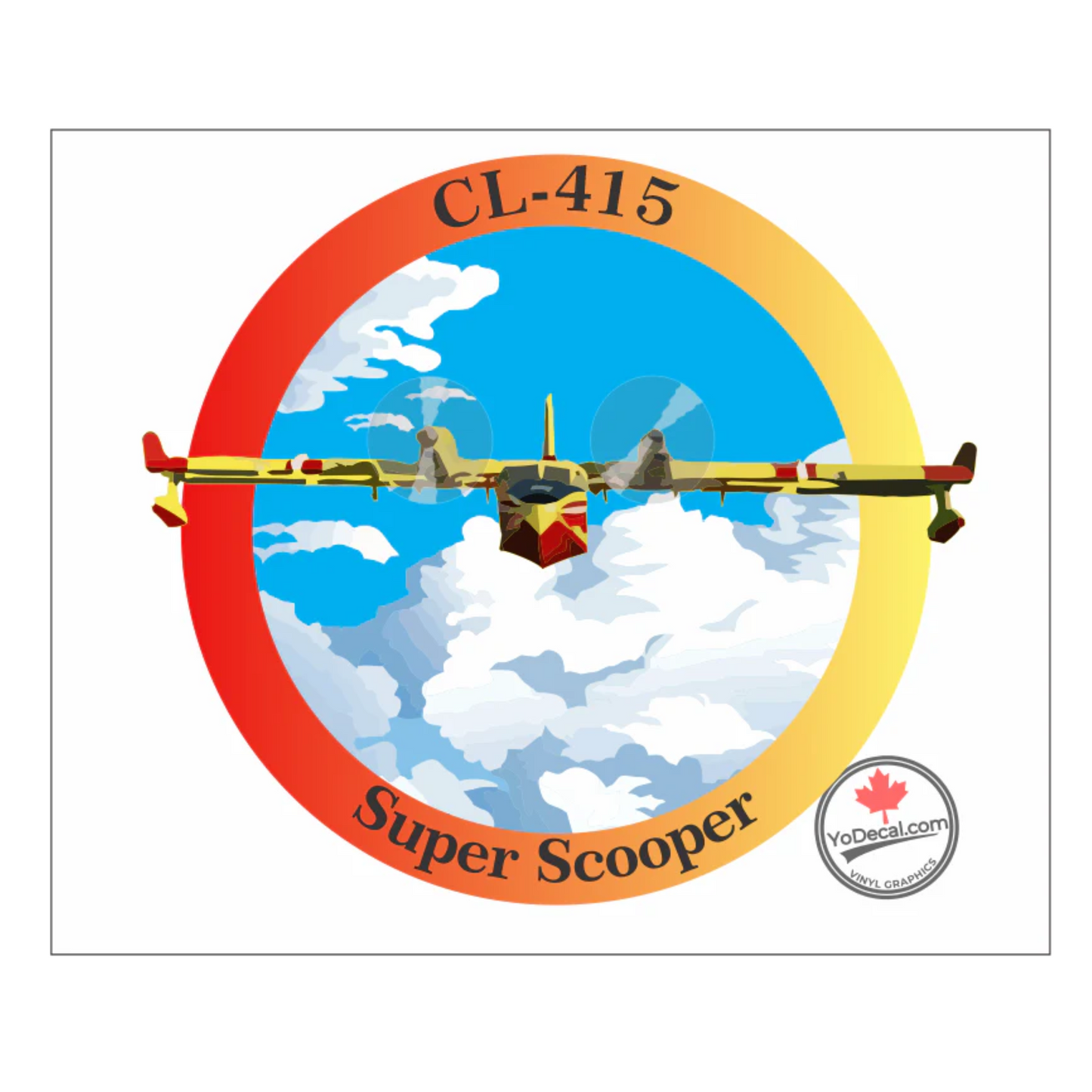 Cl-415 Super Scooper Aerial Fire Fighter Decal