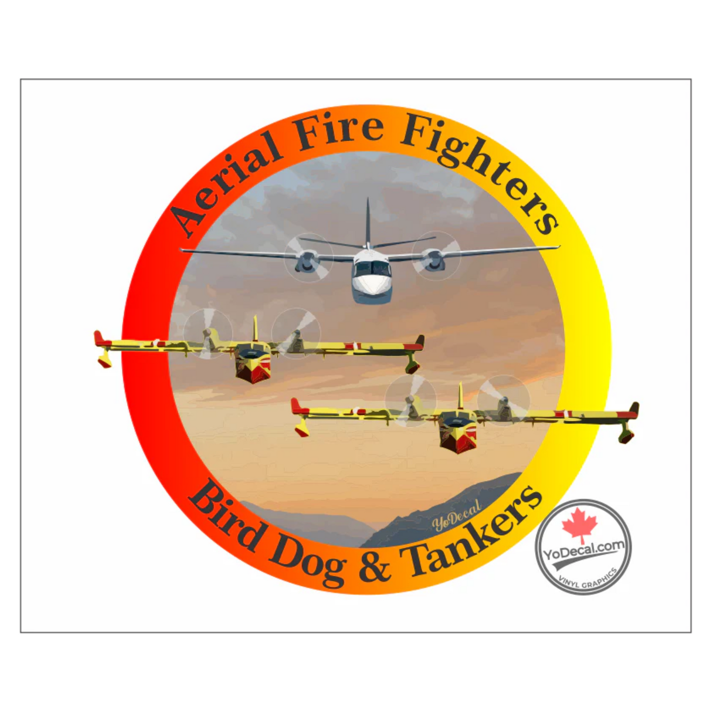 Aerial Fire Fighters Bird Dog & Tankers Decal